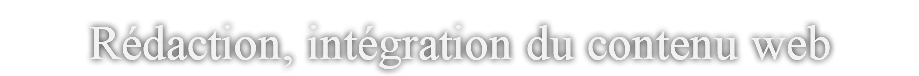 Rédaction, intégration du contenu web
